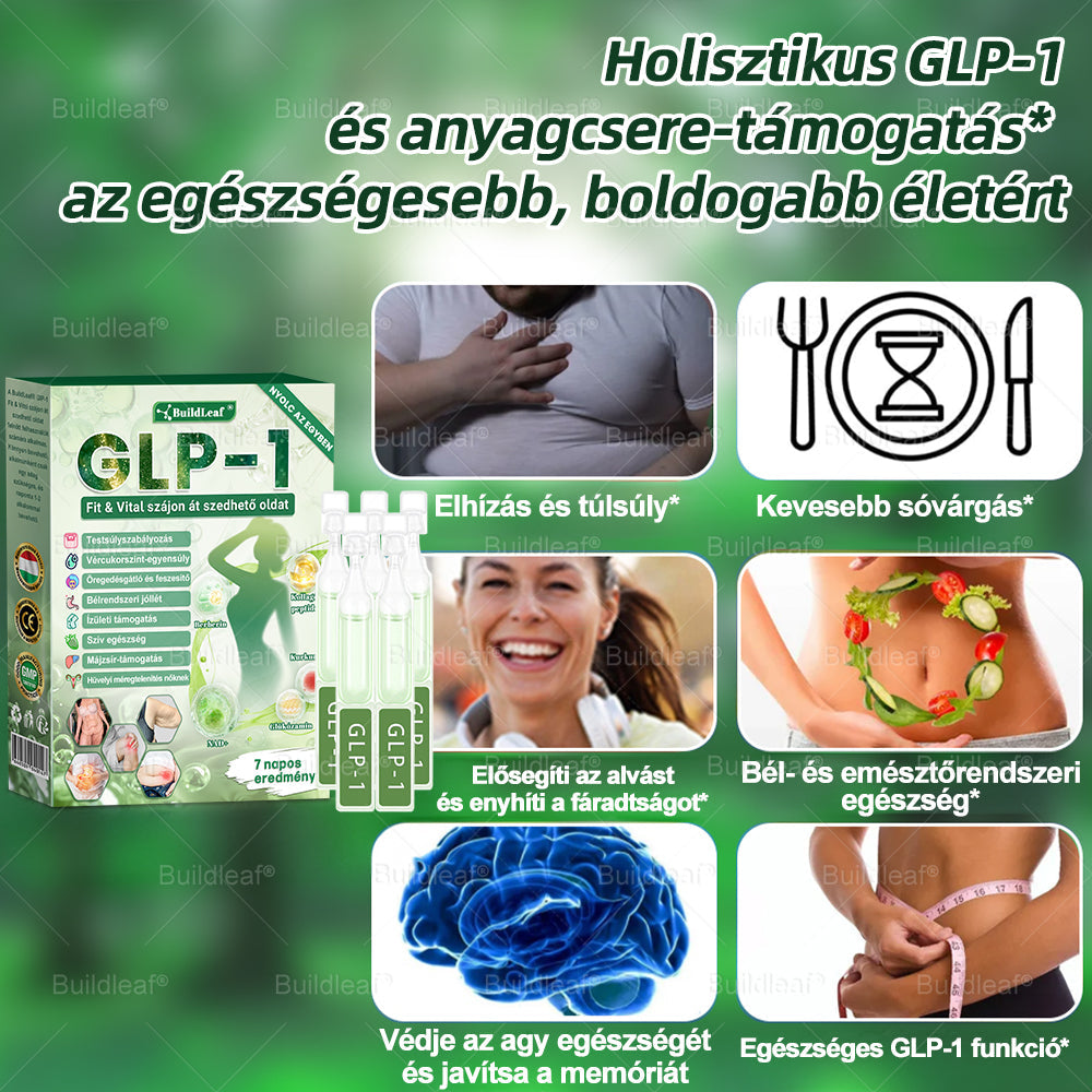 💚 Klinikai kutatásokkal igazolt | A BuildLeaf® Berberine GLP-1 Pro Súlycsökkentő Szájon át szedhető oldat segíthet a makacs súlytöbblet, anyagcsere- és energiaproblémák kezelésében, támogatva a jobb közérzetet és vitalitást
